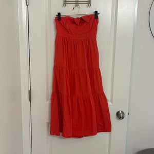 Strapless midi dress